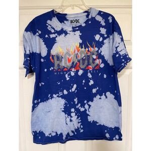 S ACDC Highway To Hell AC/DC‎ Licensed Shirt Bleach Graphic Print Rock Band